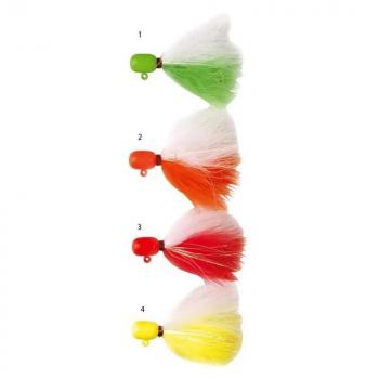 3 Grauvell Titan Marabou Jig Haken Gelb/Weiss